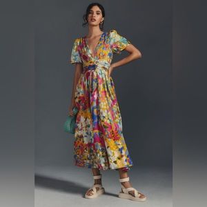 NWT By Anthropologie The Katerina Button-Front Dress (Size 8)